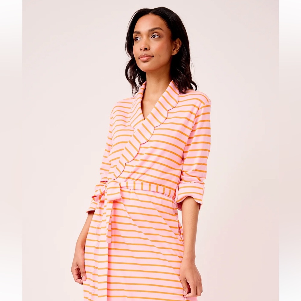 Atlantic Pacific x Lake Pajamas Elise Pima Cotton Robe. New.